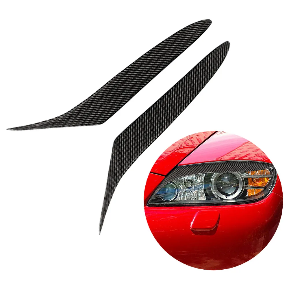 

2pcs Car Headlight Eyebrow Eyelids ABS Stickers Trim Cover For Mazda RX8 Coupe 2004 2005 2006 2007 2008 Car Accessories