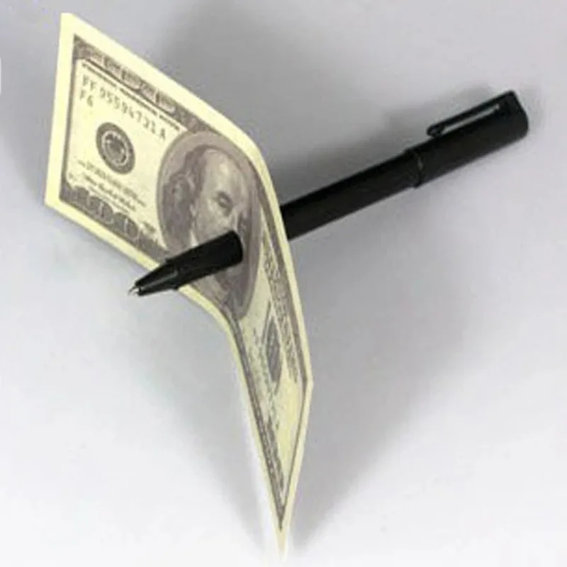 Penetration Magic Tricks Pen Thru Dollar Close up Magic Deluxe Pen Through Dollar Bill Magic Mentalism Illusion Gimmick Props