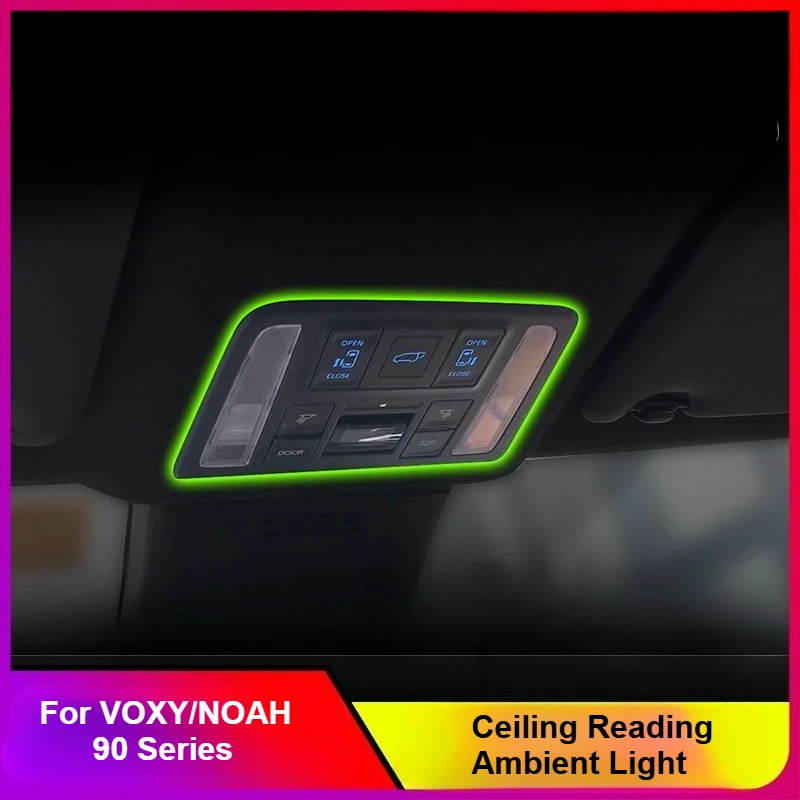 

Для VOXY/NOAH 90 Series: Светодиодная цветная атмосферная подсветка потолка, лампа для чтения, приветственный свет, аксессуары для интерьера автомобиля