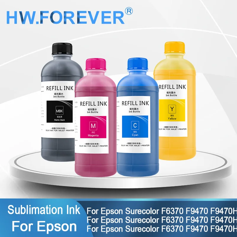 500ML/Bottiglia T46D2 T46D3 T46D4 T46D8 Inchiostro T46C2 T46C4 T46C8 Inchiostro di sublimazione per Epson Surecolor F6370 F9470 F9470H Stampanti Inchiostri
