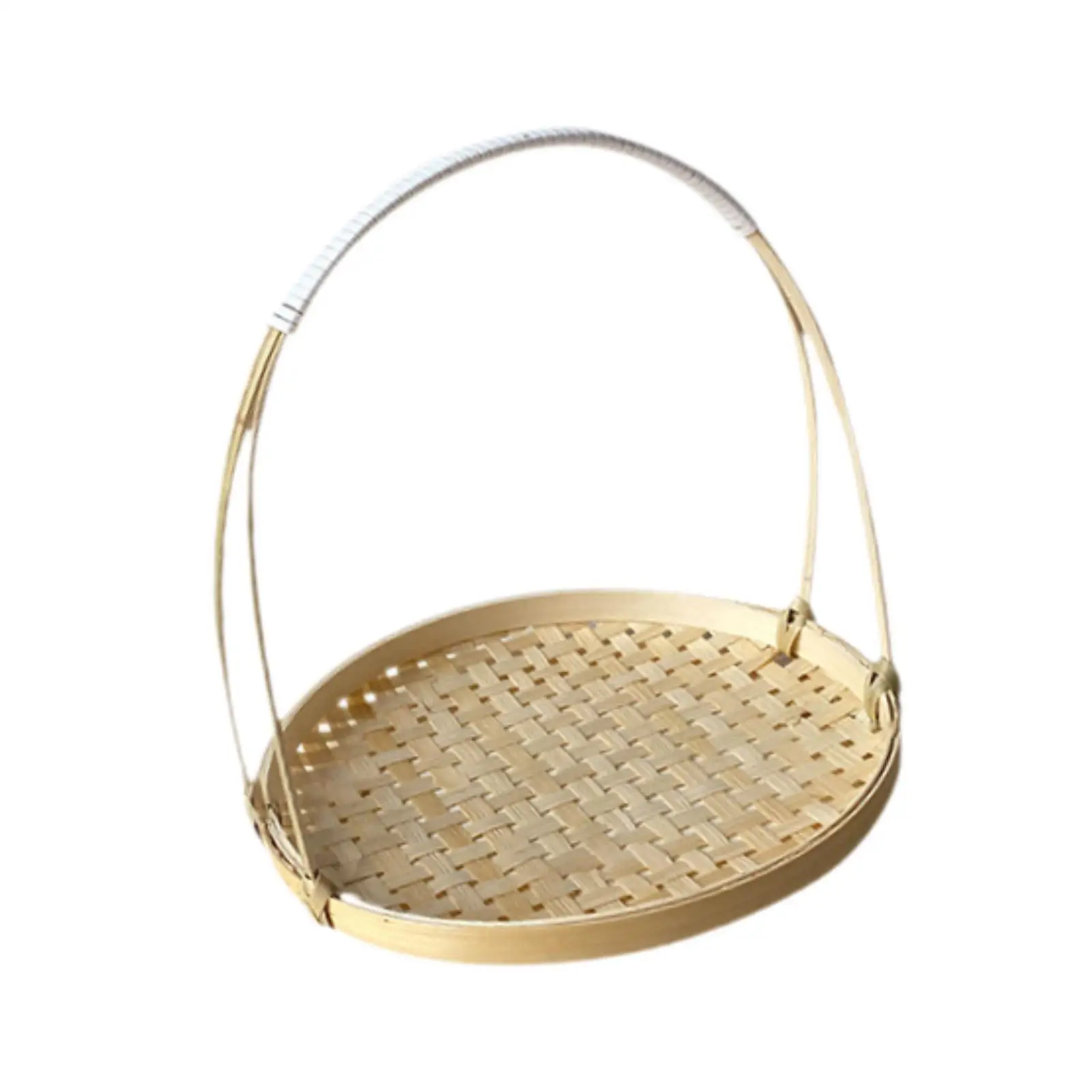 Woven Fruit Basket Multifunction Holder Food Storage for Desk Kitchen Picnic