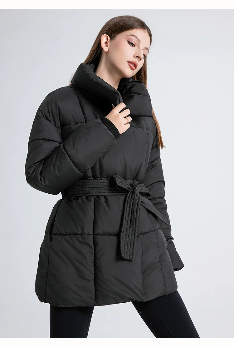 2025 nueva tendencia de moda para mujer, chaqueta básica versátil para ir al trabajo, chaqueta de plumón informal de alta calidad con cintura delgada y adelgazante para mujer