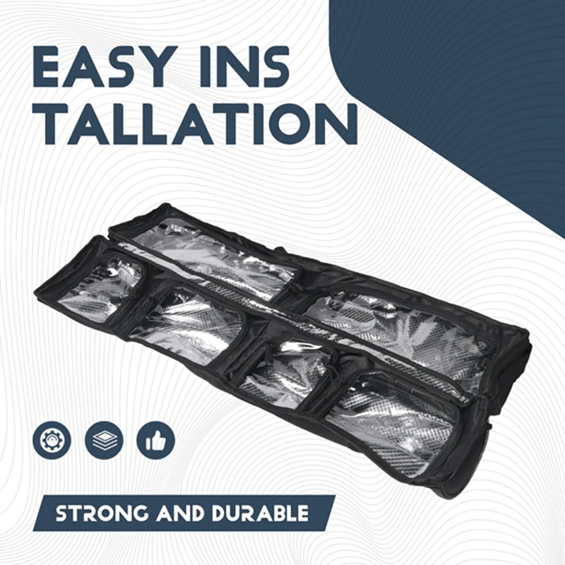 Bolsa organizadora de almacenamiento con barra enrollable para Jeep Wrangler LJ TJ JK JL Gladiator JT, múltiples bolsillos, organizadores y soporte para kits de herramientas