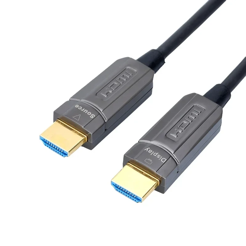 

24-каратный позолоченный кабель HDMI-HDMI 4K 8K оптоволоконный кабель HDMI для HDR TV PS4 15 м 25 м 30 м 50 м