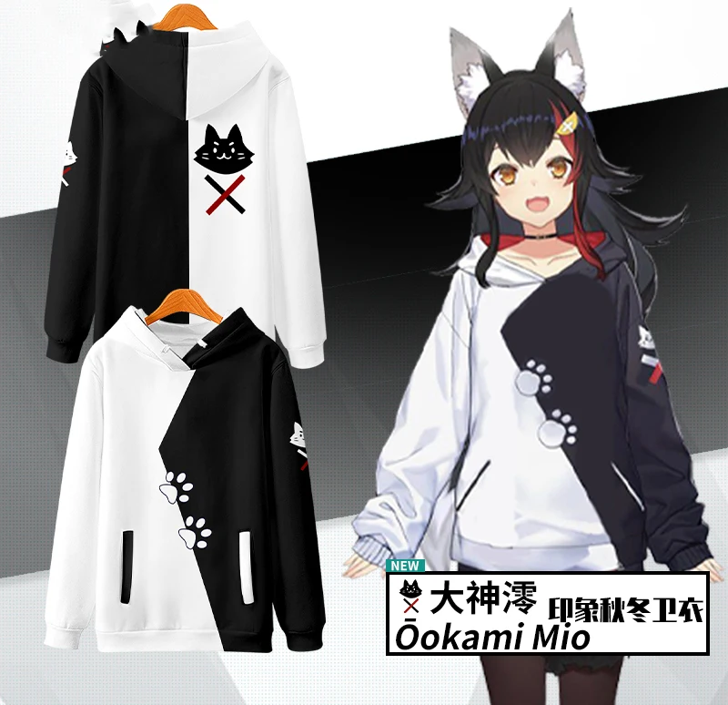 

Ookami Mio Hololive VTuber толстовка для ролевых игр с 3D принтом для мужчин и женщин толстовка в стиле аниме пуловер осень/зима толстовки спортивный костюм пальто