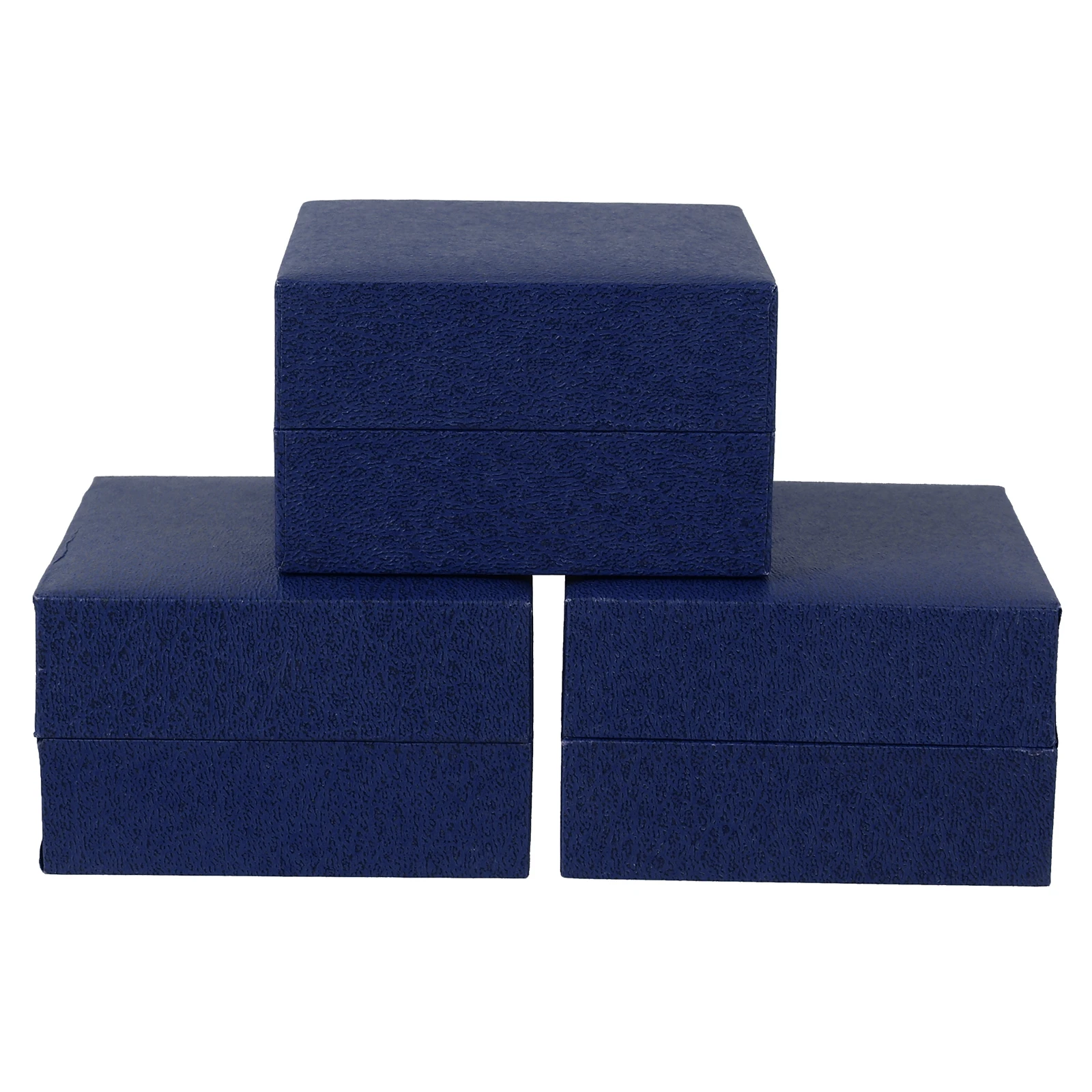 

3pcs Watch Gift Box Creative Jewelry Storage Container Decorative Bracelet Packaging Case Litchi Pattern Eco-Friendly Thick