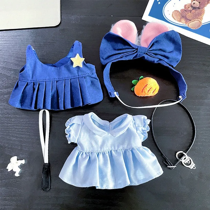 Conjunto de roupas de algodão da boneca Lolita, roupas de boneca, acessórios de brinquedos, vestido de alta qualidade, 20cm