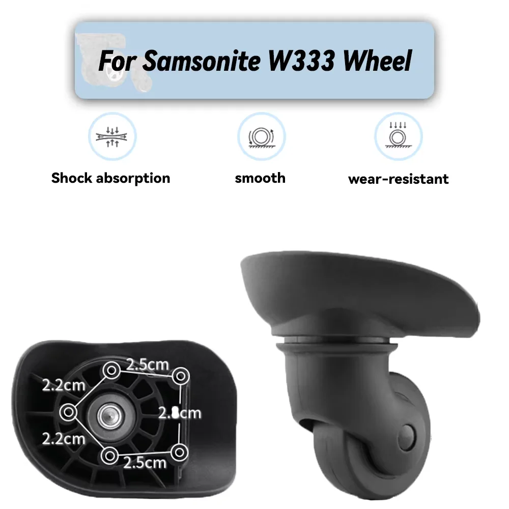 

For Samsonite W333 Universal Wheel Replacement Suitcase Rotating Smooth Silent Shock Absorbing Wheel Accessories Wheels Casters