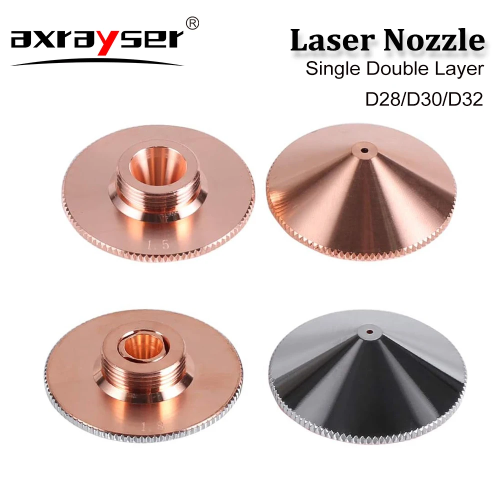 

Axrayser Laser Nozzle Fiber Cutting Machine Single Double Layer D28 D30 32mm for Raytools Precitec