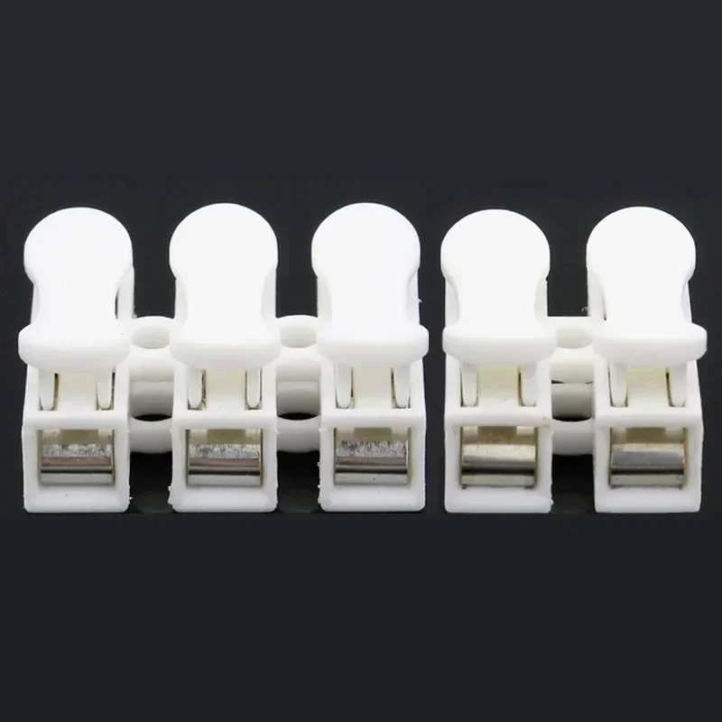 10 Uds CH-2 CH-3 conector rápido de Cable de resorte 2P 3P terminales de engarzado eléctrico bloque abrazadera de Cable de empalme tira Led de fácil ajuste