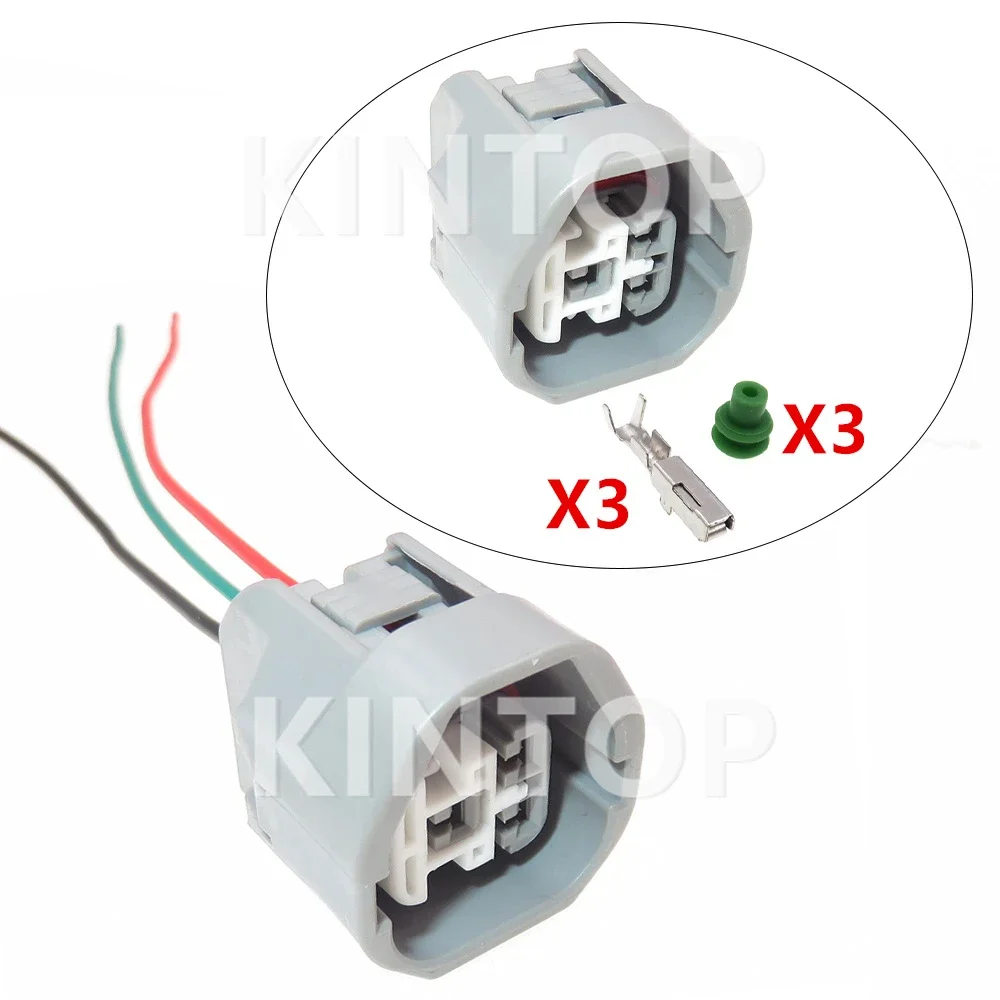 

1 Set 3 Pins AC Assembly Car Cable Plugs 90980-10919 Auto Wiring Connector Automobile Waterproof Socket with Wires