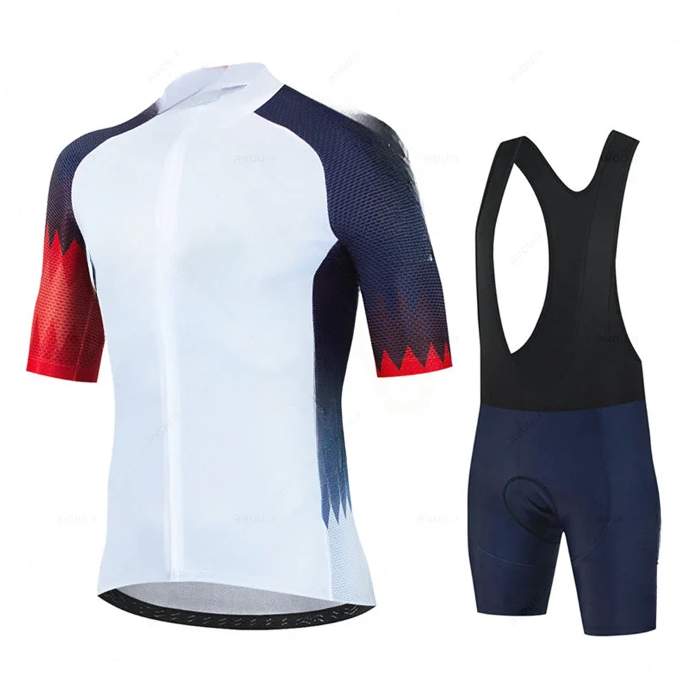 

Men Short Sleeve Cycling Jersey Set Summer Bicicleta Clothing Maillot Ropa Ciclismo Sportswear Blue Bicycle Suit