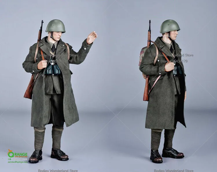 (No Figure) QOM-1058 1/6 Scale Male Soldier Infantry/Artillery Corps Clothes Set Military Equipment For 12'' Action Figure Doll