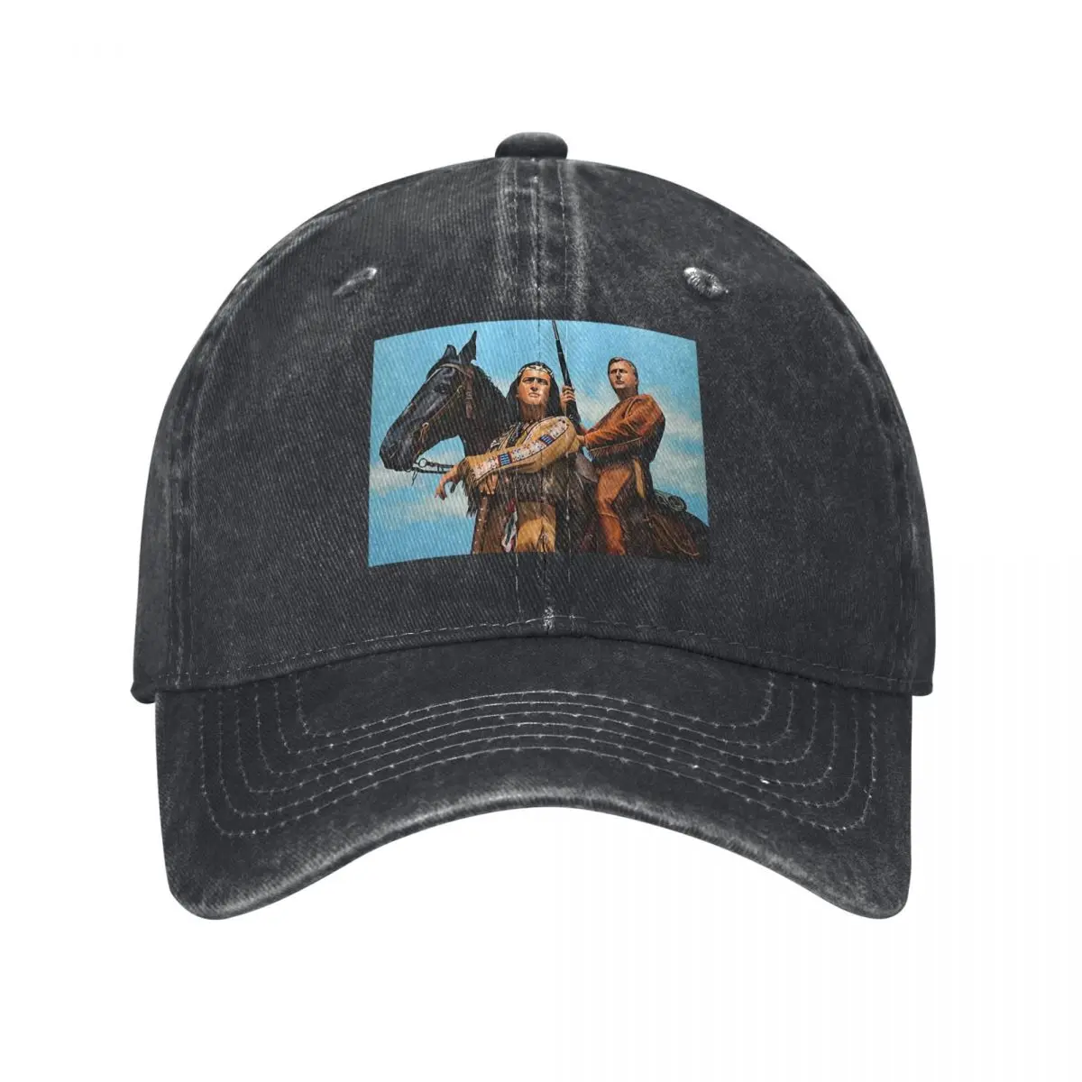 

Черная шляпа дальнобойщика в стиле вестерн Winnetou & Old Shatterhand demin, шляпы для приключений на открытом воздухе, женская бейсболка