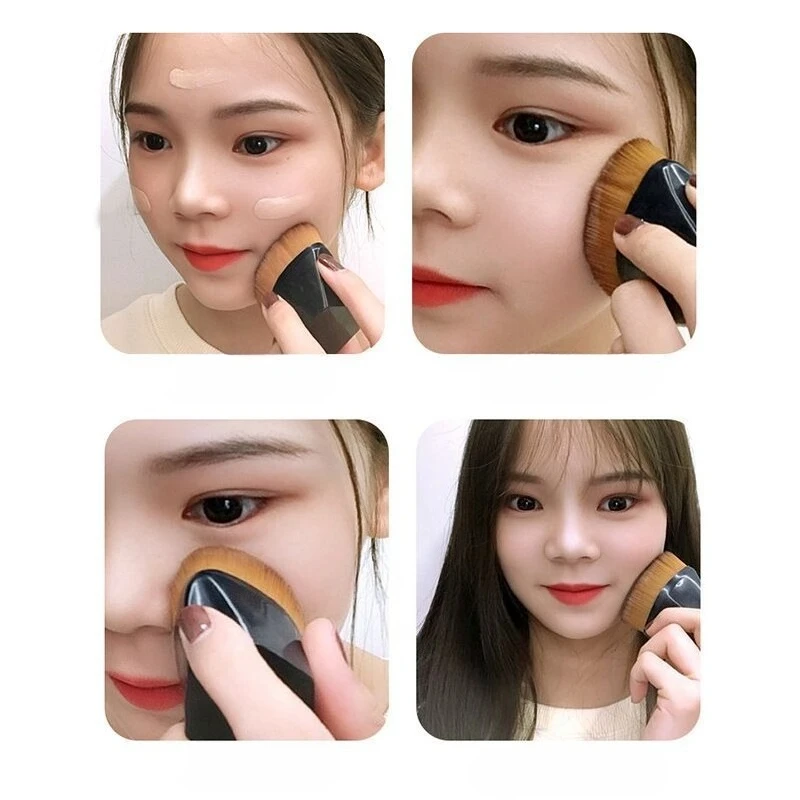 Magic แปรงแต่งหน้าแป้ง Face Blush แปรงแบบพกพา Professional Foundation แปรงเครื่องสําอางขนาดใหญ่ฐานนุ่มเครื่องมือแต่งหน้าความงาม