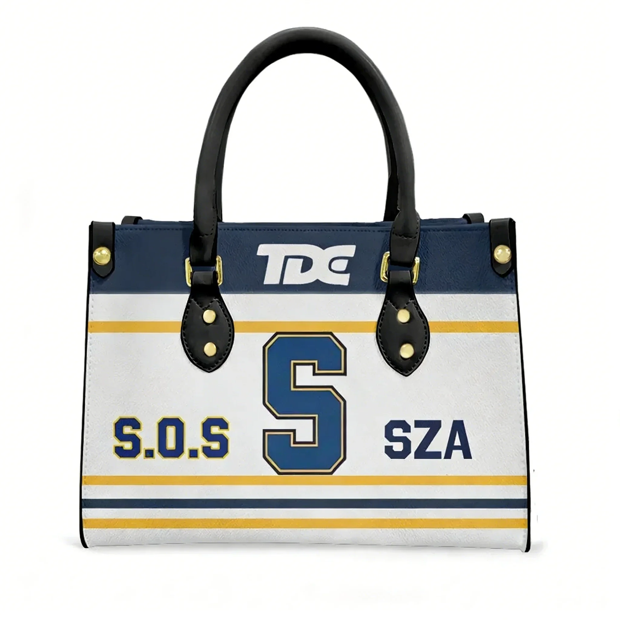 Sza American Singer SOS Kill Bill Tote Bag Purse Women Men Personalized Text Image PU Leather Handbag Business Shopping Gift Bag