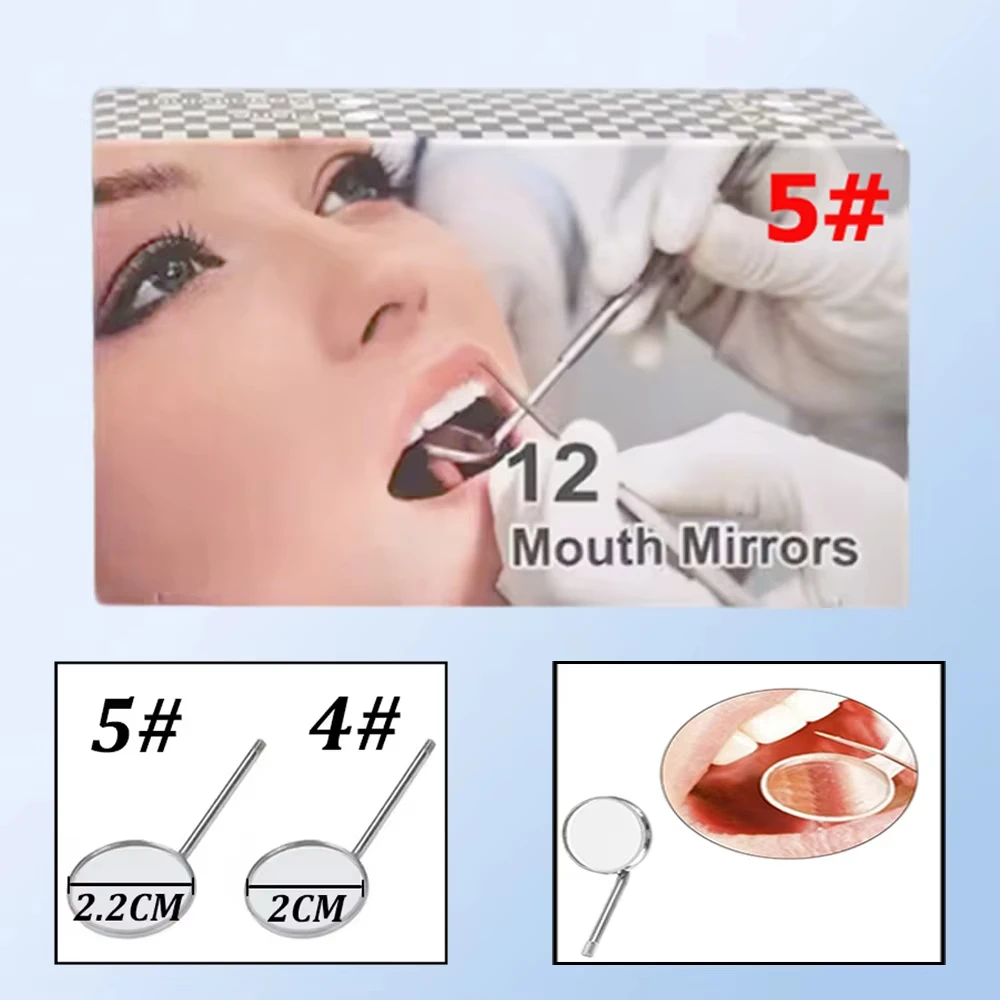 

NIGF Dental Mouth Mirror Reflector Dental Mouth Mirror Oral Care Mouth Mirror Handle Dental Tools 4#/5# With Tool Accessories