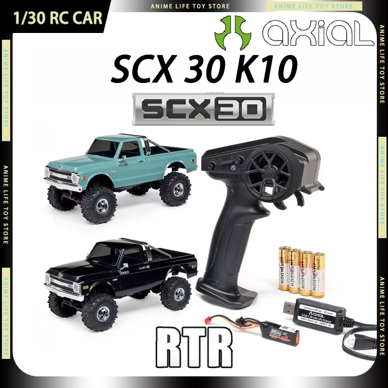 

1/30 AXIAL RC Cars SCX30 K10 Off Road Alloy 4X4 All Terrain Brushed 2S Waterproof Electric ESC Climbing Model RTR RC Car Gifts