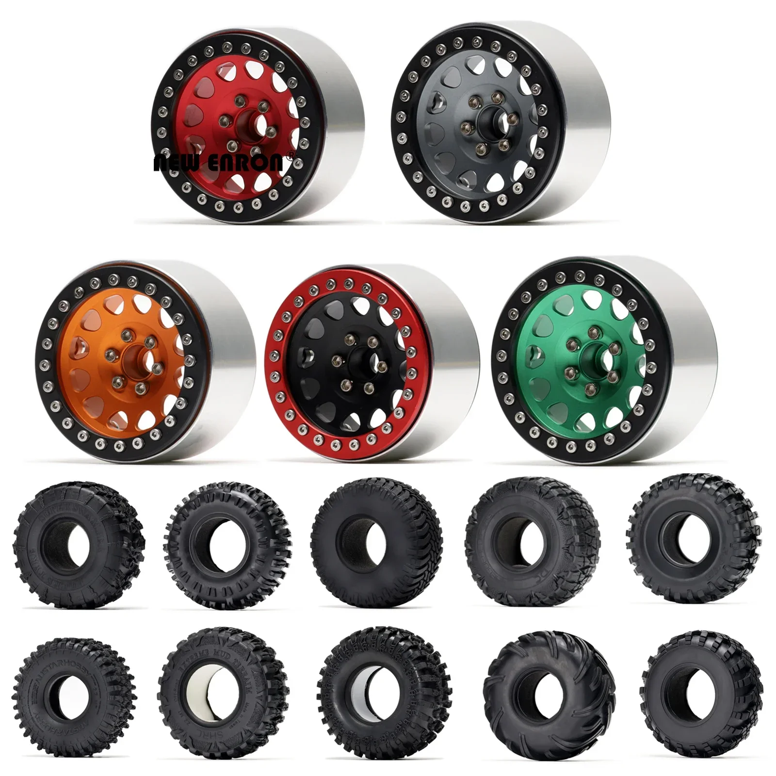 

Диски из сплава с бисером, обод и резиновые шины 2,2 дюйма для RC 1/10 Axial SCX10 AXI03006 Traxxas TRX-4 Wraith 90020 YETI RR10