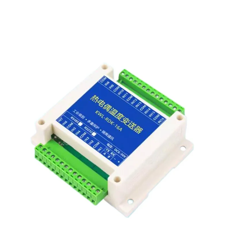KWL-RDK-16A 16CH Isolated Thermocouple Temperature Acquisition Module RS485 Modbus RTU Transmitter Industrial Sensor Converter