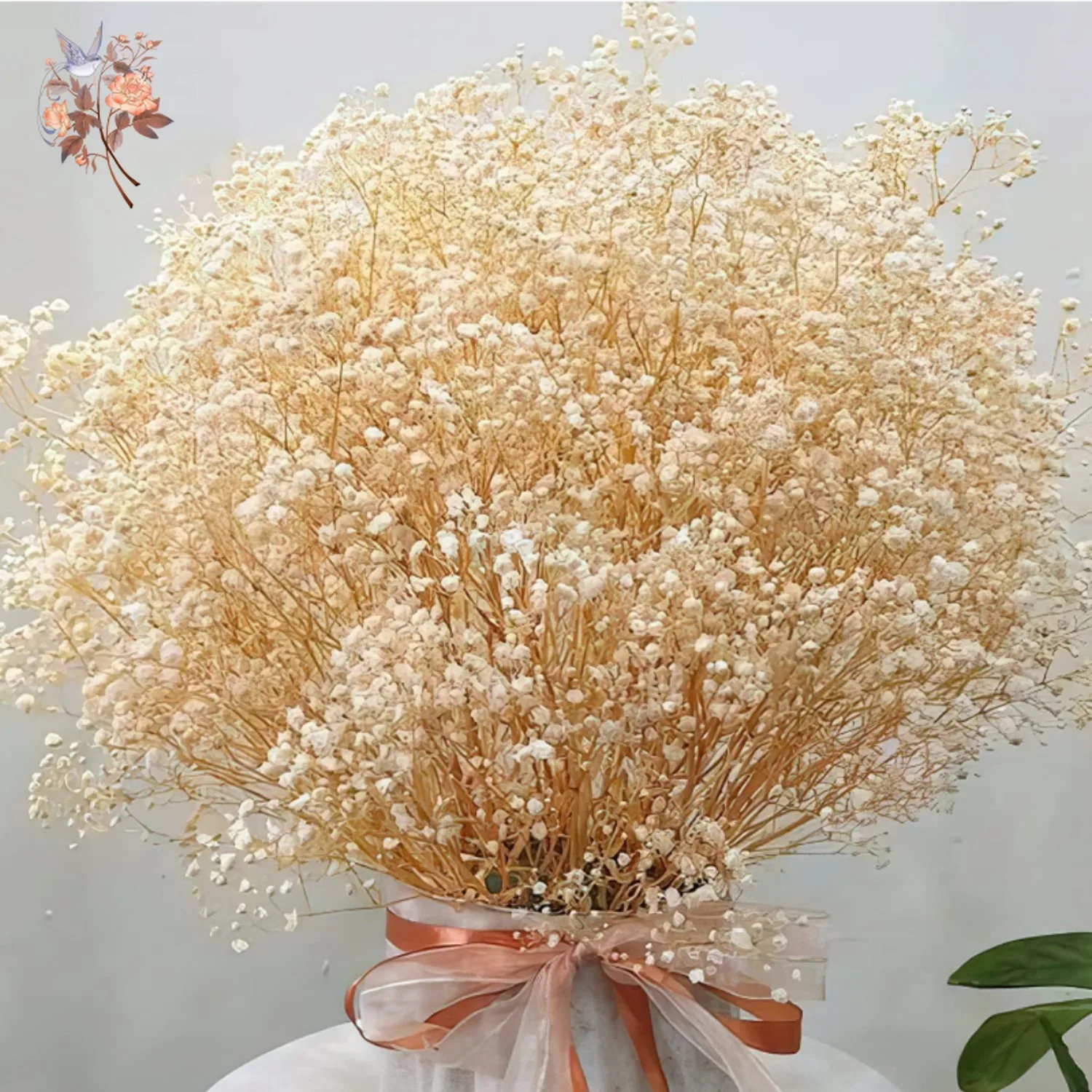 Dried Flowers Gypsophila Bridal Bouquet Valentines Day Gift Natural Babys Breath Wedding Decoration Boho Home Garden Party Decor