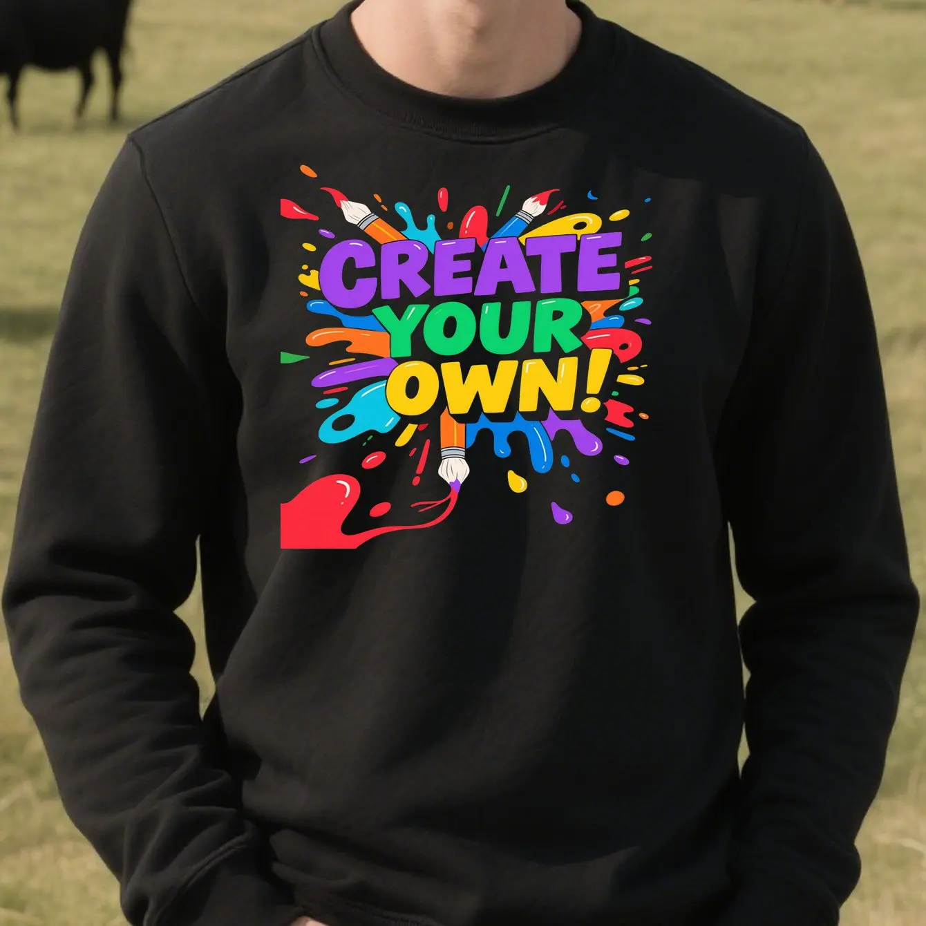 

Painted Graphic Printing Autumn and Winter Men's and Women's Sweatshirts Casual Loose Outdoor Street Sports Training Brand