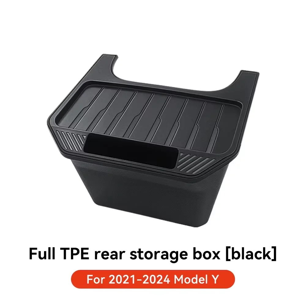 

ForTesla Model Y Juniper 2021-2025 Rear Storage Box Organizer Magnetic Closure And Flip Cover Under Air Vent Storage Trash Box