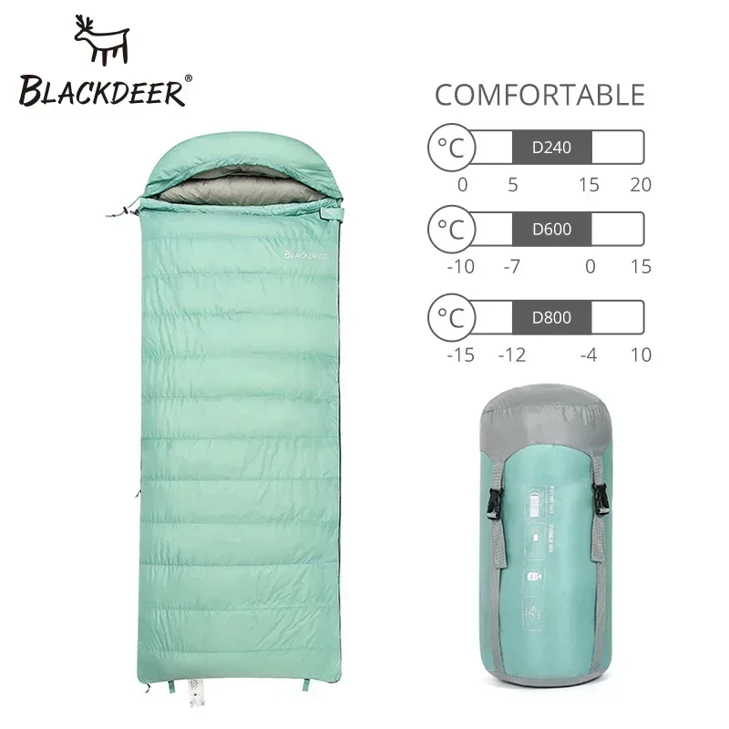 BLACKDEER 18 Degree Ultralight White Duck Down Sleeping Bag Splice Duck Feather and Down Outdoor Camping Water Resistant