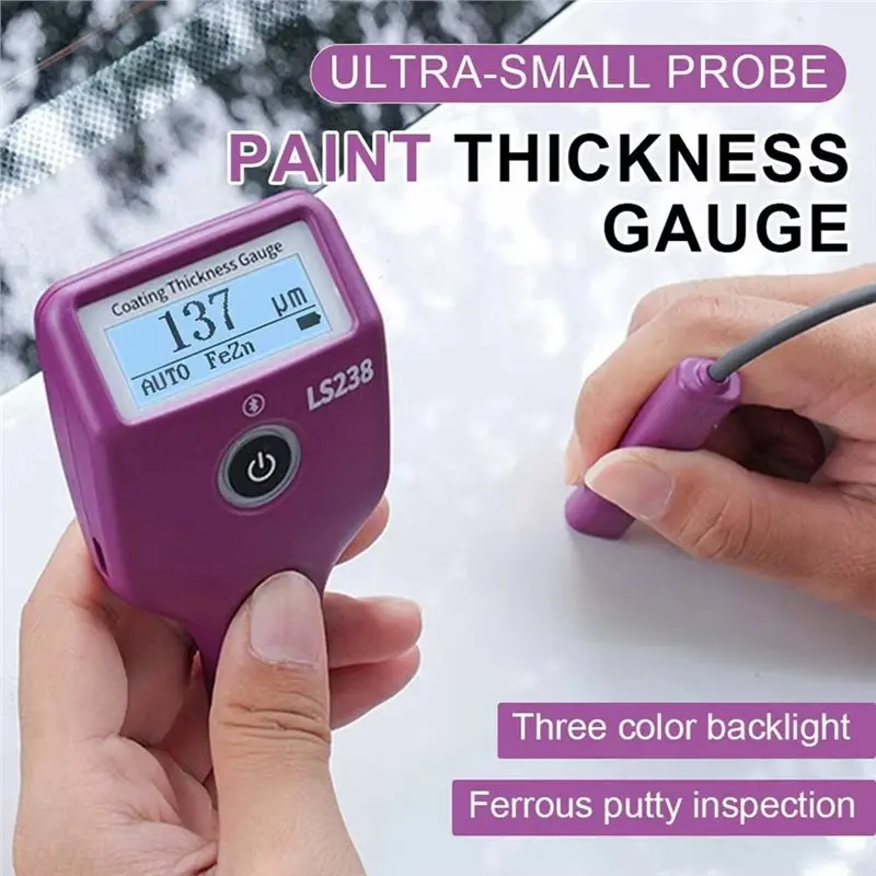 Digital Coating Thickness Gauge For Galvanized Zinc For Cars Paint Meter Small Probe-LS238-A61E