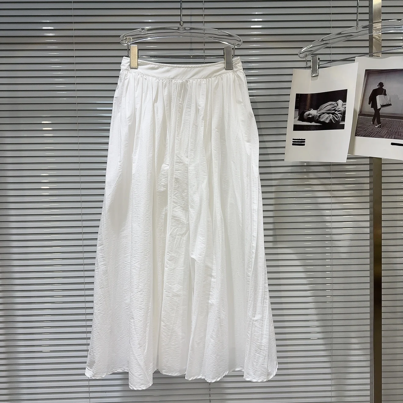 

Sweet Simple Pure Color Casual Mid-Length H-Skirt f-length Skirt Summer 2025 Trendy Mid-waist Loose Fit Other Patterns