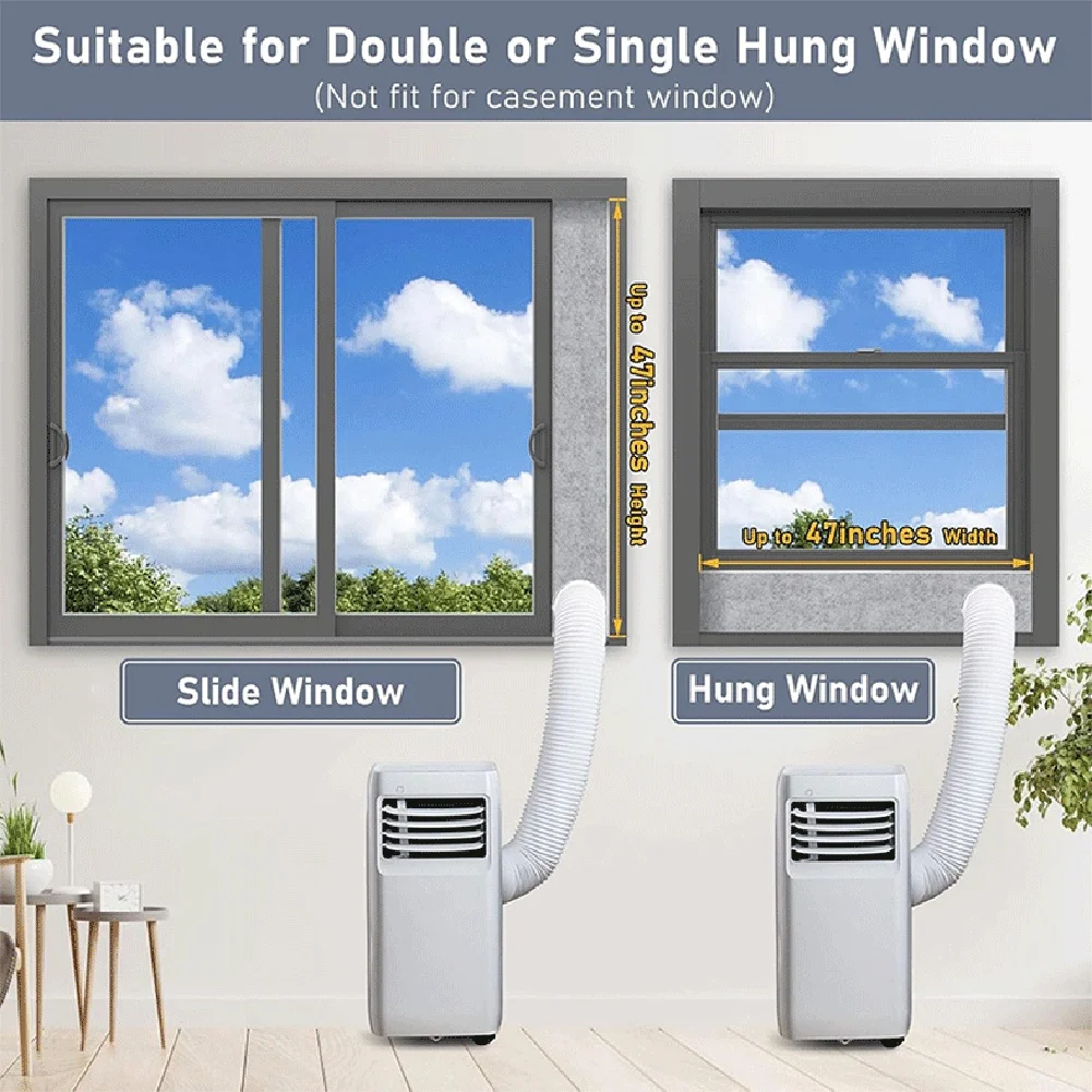 3Pcs Window Air Conditioner Foam Insulation Panels Adjustable AC Side Insulating Panel Kit For Portable Air Conditioner