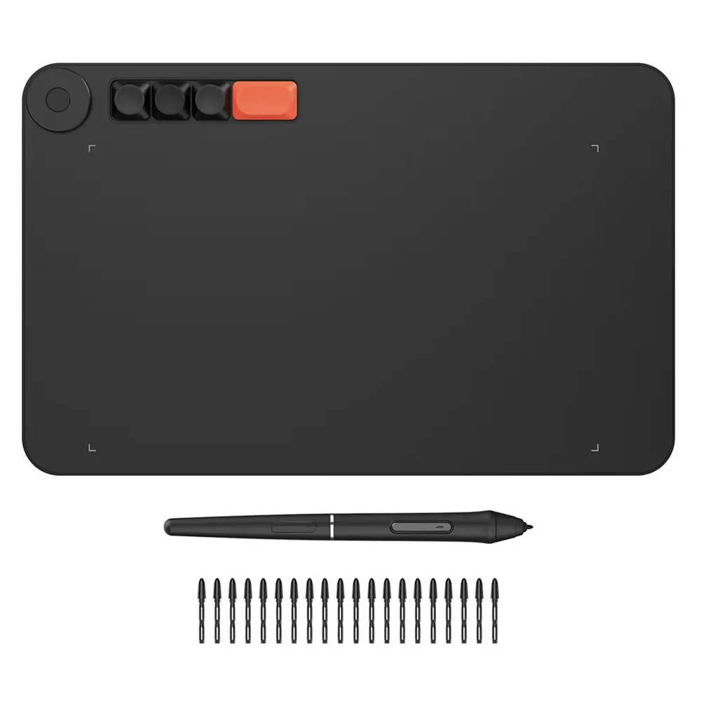 Portable Drawing Tablet Replaceable Mechanical Hotkeys Battery FreeStylus Digital Pad Sketch Design Online Class Win Mac Android
