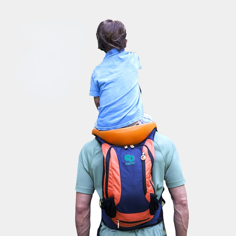 Outdoor Travel Supplies Riding Shoulder Seat, Dad Baby Hiking Carrying Backpack, Baby Shoulder Carrier Child Seat on Shoulders