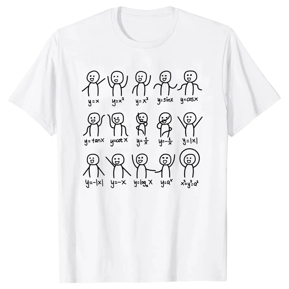 Funny Birthday Gift Algebra Dance Figures Math Equation T Shirts Graphic Streetwear Short Sleeve Style T-shirt Men Clothing