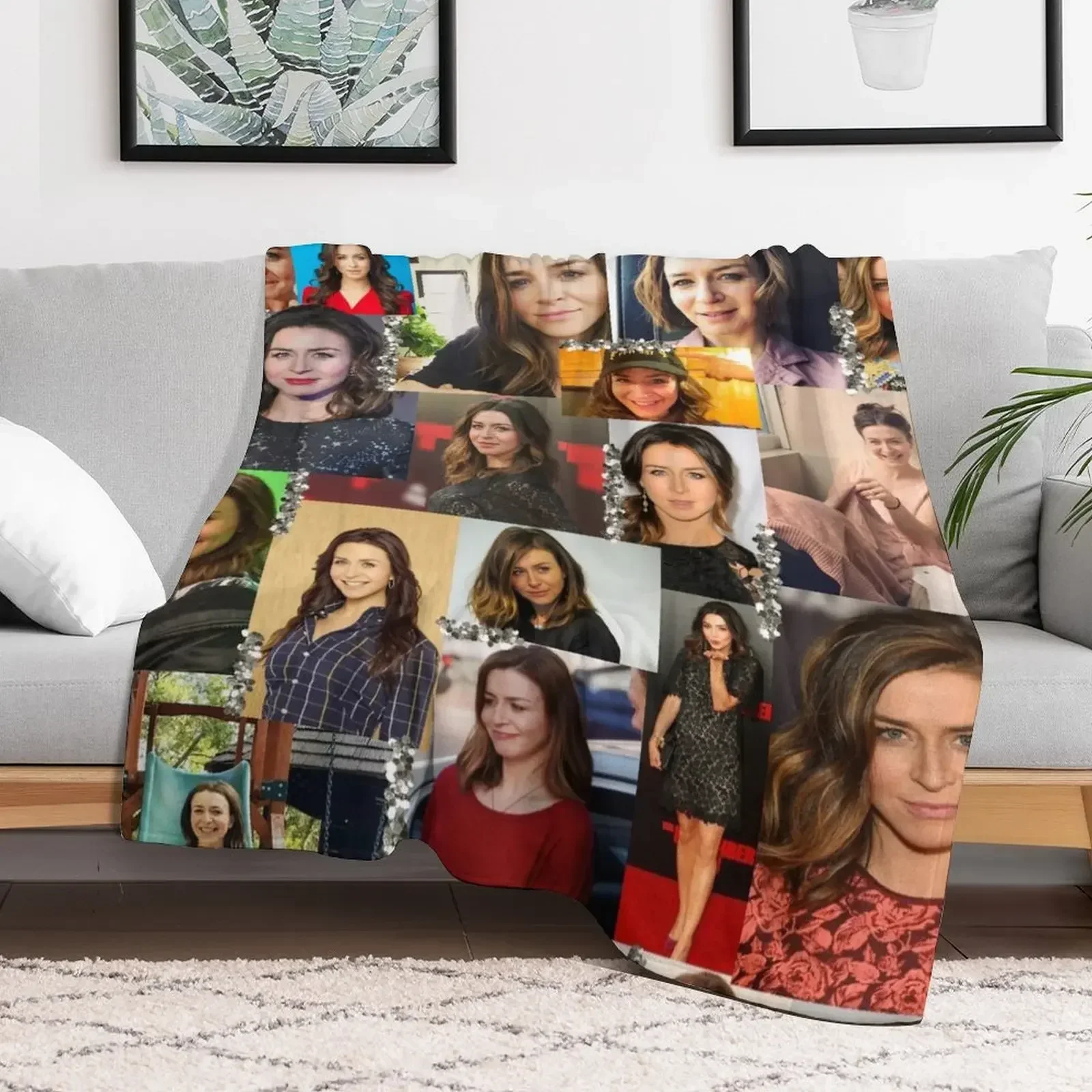 caterina scorsone collage :) Throw Blanket Luxury Designer manga Soft Plaid Blankets For Sofas Blankets