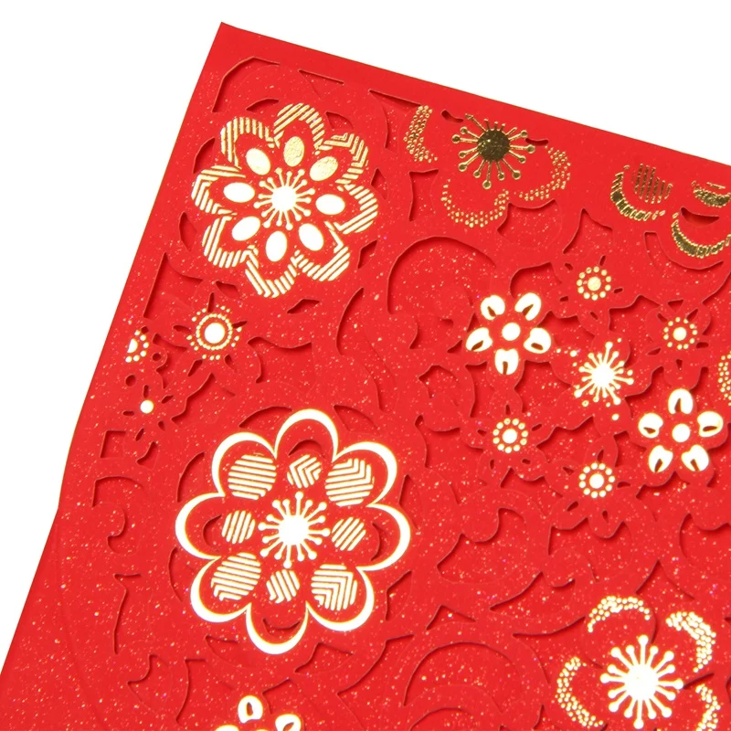 10PCS Chinese Red Envelopes Lucky Money Envelopes Wedding Red Packet For New Year Wedding (7X3.4 In)