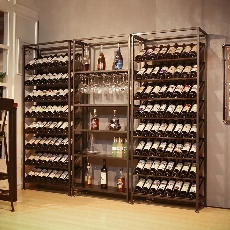 

Storage Modern Wine Rack Wall Display Design Single Floor Drying Column Cube Lattice Wine Rack Narrow Szafeczki Bars Cabinets