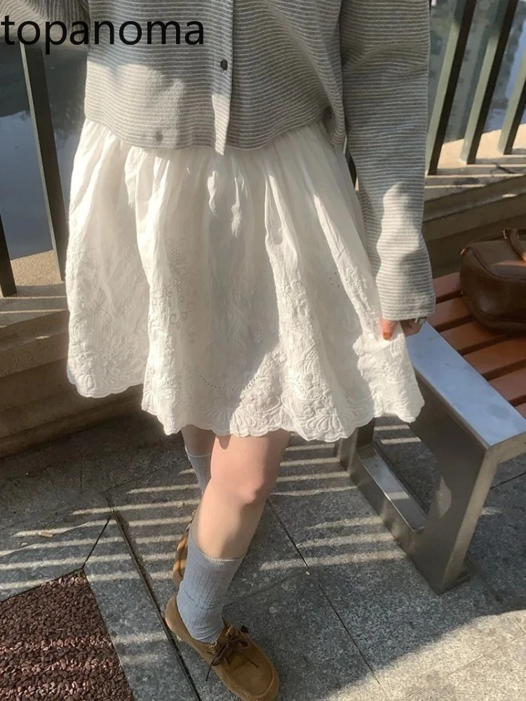 

Topanoma Skirts Women Lace Patchwork Stretch High Waist Summer Fashion French Style Chic Mini Skirt Female Casual Sweet Elegant