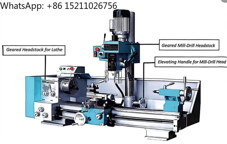 Industrial Horizontal Medium Duty Combination Machine TC330G PLUS Multi Functional Lathes Milling Drill Bits Metal Processing