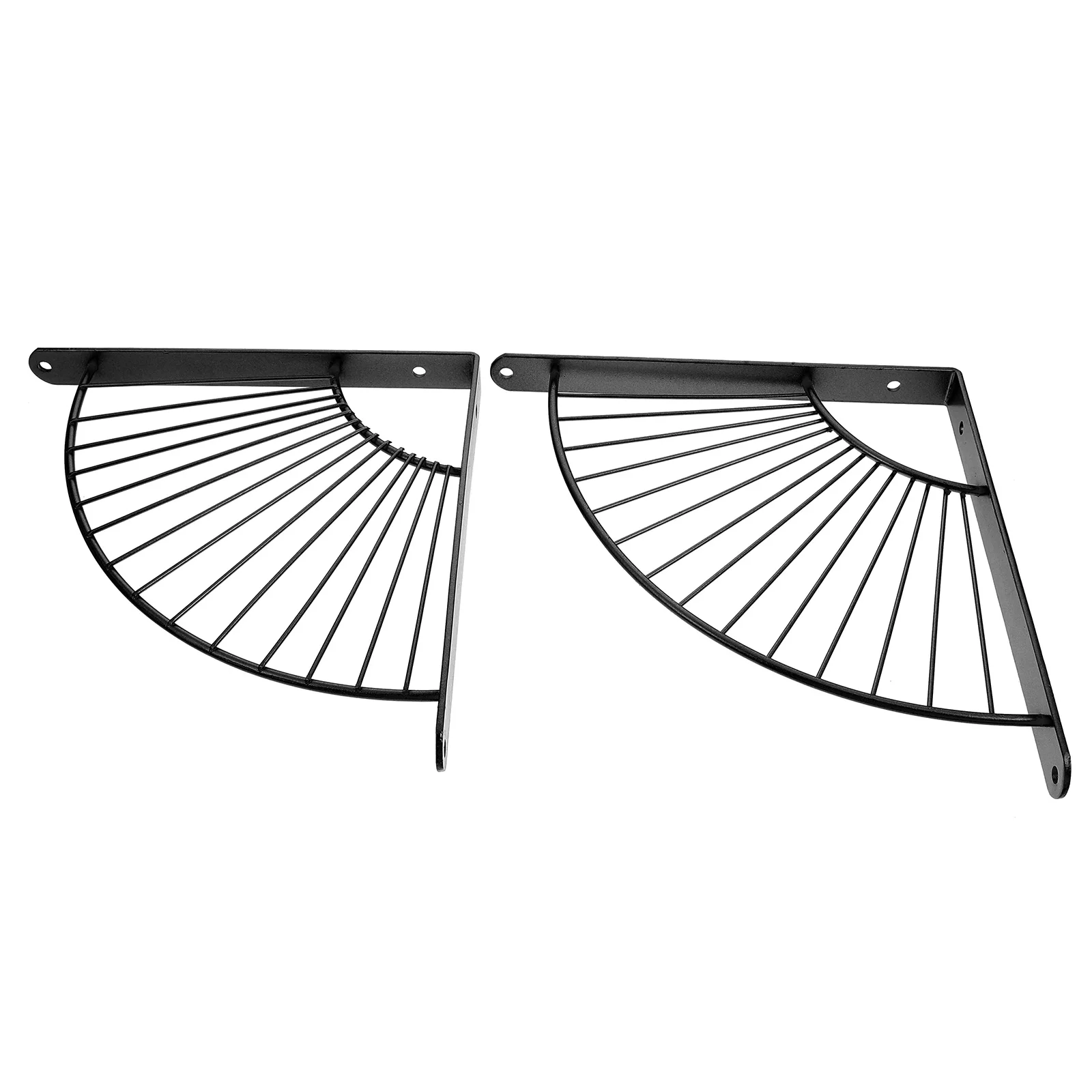 

2pcs Mounted Iron Rack Brackets L-Shaped Wall Shelf Holder Space Saving Support Frame For Bathroom Kitchen Bedroom