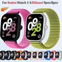 Nylon Loop Strap For Redmi Watch 5 4 Bracelet Breathable Wristband For Xiaomi Mi Band 9 Pro/8 Pro Smart Watch Accessories