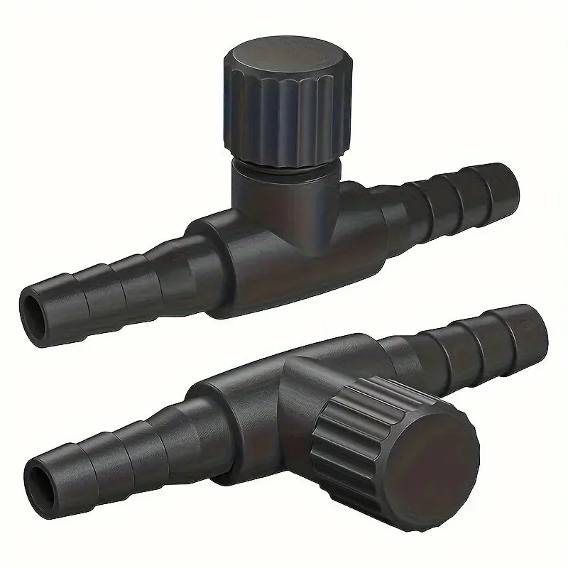 Válvula de controle de ar para aquário, calibre 4mm, 4 peças, regulador de fluxo de ar unidirecional ajustável, acessórios para tanque de peixes