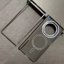 Magnetic Case For Honor Magic V3 Central Axis Carbon Fiber Case Aramid Fiber Covers Ultra-thin Phone Protective Case Accessories