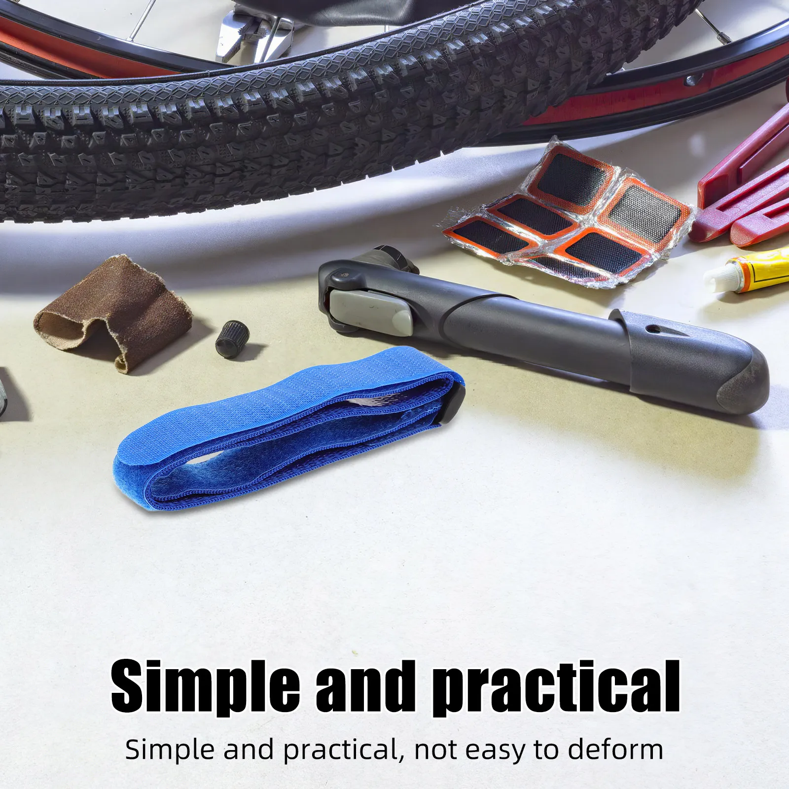 2Pcs Adjustable Bike Wheel Straps with Hook & Loop – Non-Slip Securing Stabilizer for Bicycle Transport & Storage