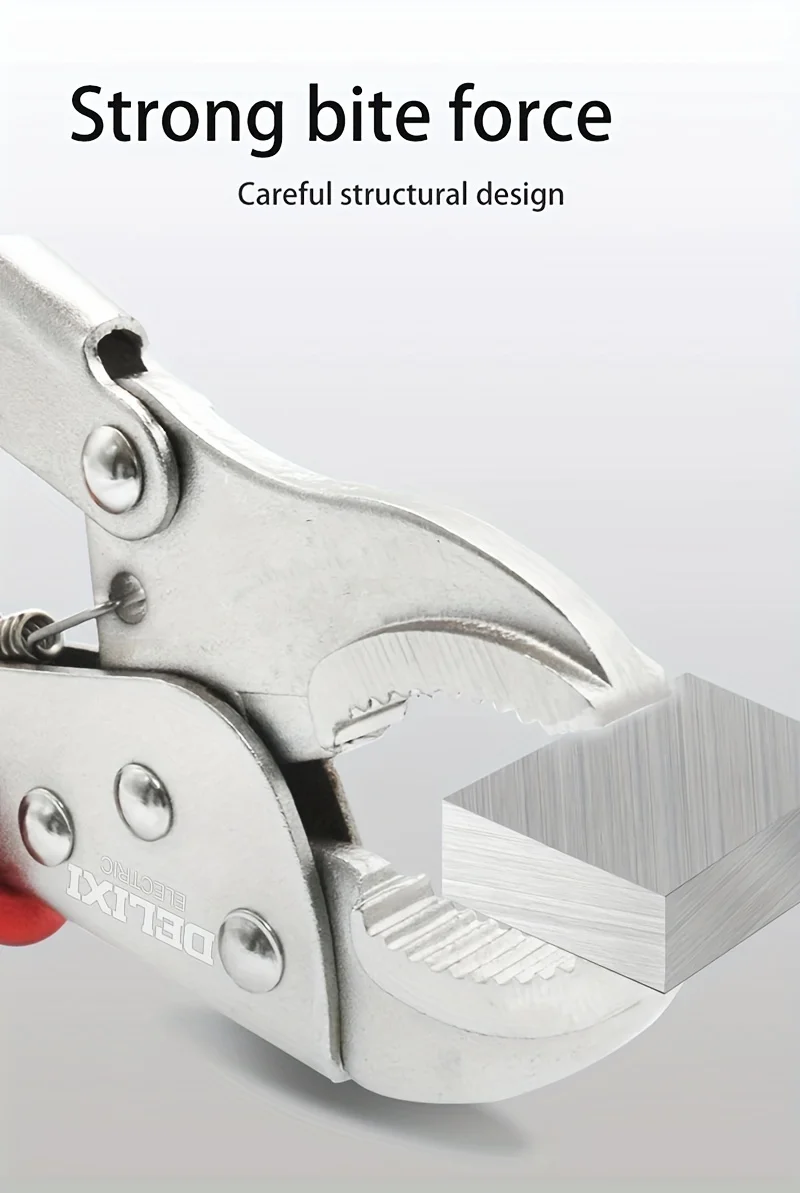 كماشة القفل الكهربائية من DELIXI: سبائك الصلب المقواة، صلابة عالية، فتحة كبيرة، قوة عض قوية، مرنة تمامًا للاستخدام