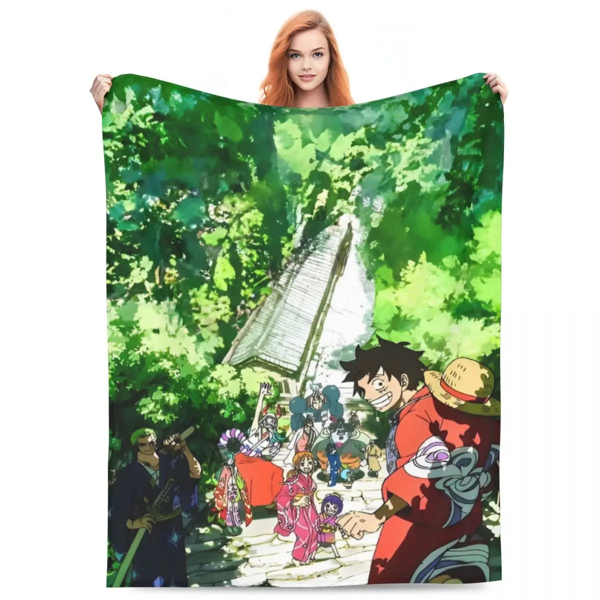 One Anime P-Pieces Blanket Camping Flannel Bedding Throws For Couch Bed Warm Soft Design Quality Bedspread Gift