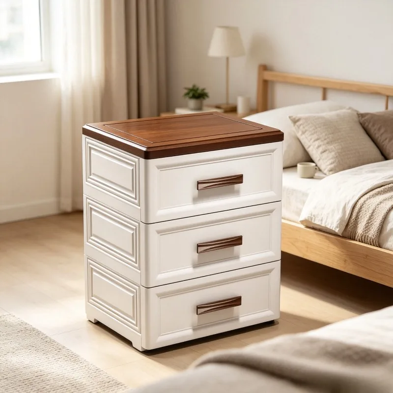 Stackable Plastic Storage Chest with Drawers, Multi-purpose Toy Organizer Cabinet for Kids, Sturdy Shelf Unit for Living Room.