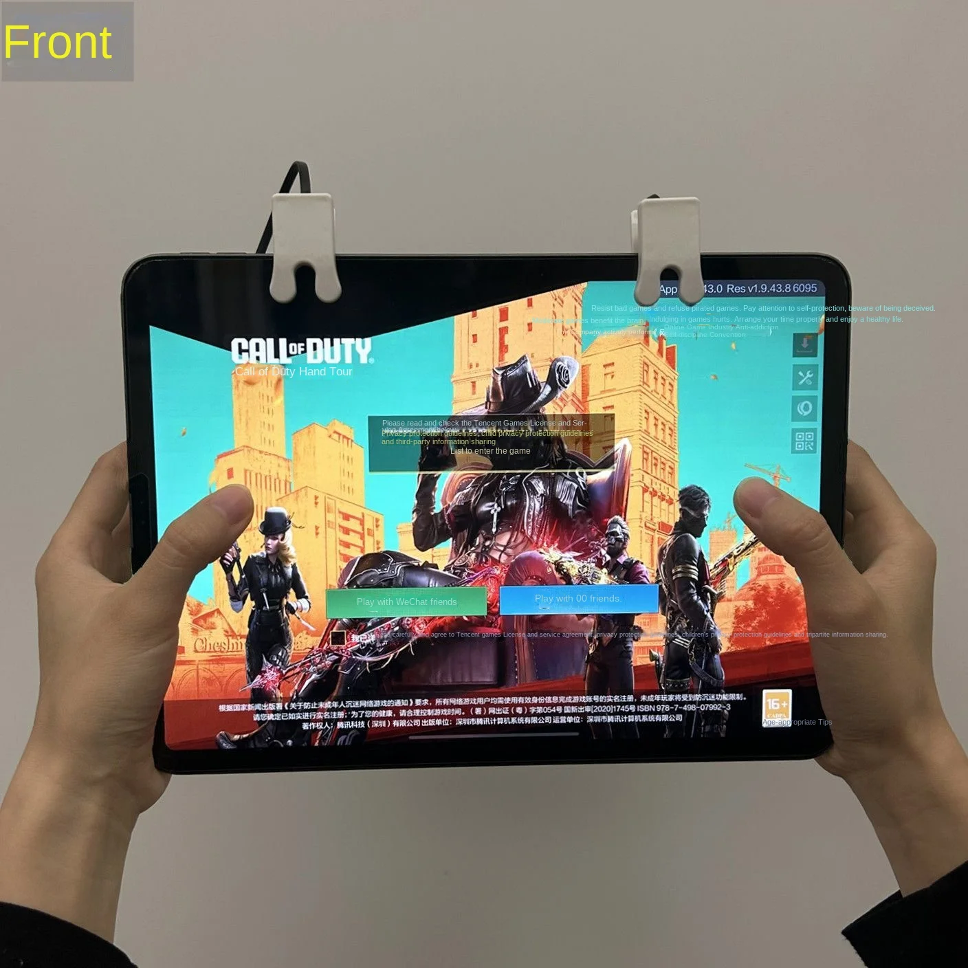 Gamepad magnetico universale per tablet PC Controller di gioco per tablet a 4 pulsanti Impugnatura a impulsi Riprese continue e velocità di clic regolabile
