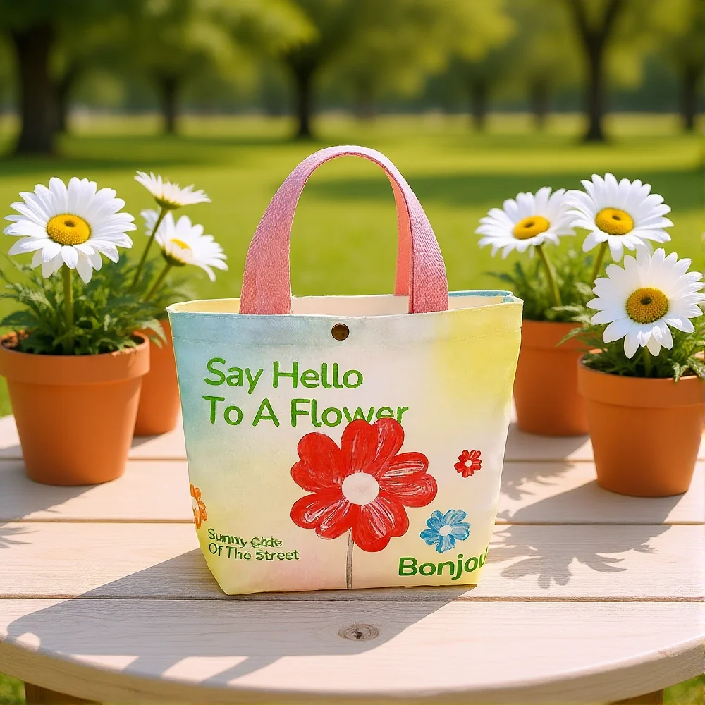 Cartoon Pattern Tote Bag Sturdy Kids Handheld Tote Bag Portable Handheld Shopping Bag Handheld For Children'S Gift Packing First
