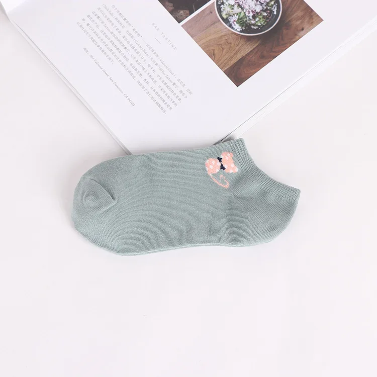 Frauen Lustige Socken Casual Boot Low Cut Nette Katzen Gesichter baumwolle Kurze Socken Besatzung Heißer Neue